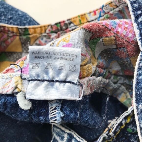 Vintage Vinys Jean paint splatter overalls jumper VGUC tagged as 5-6Y fits 2/3T - Picture 10 of 10